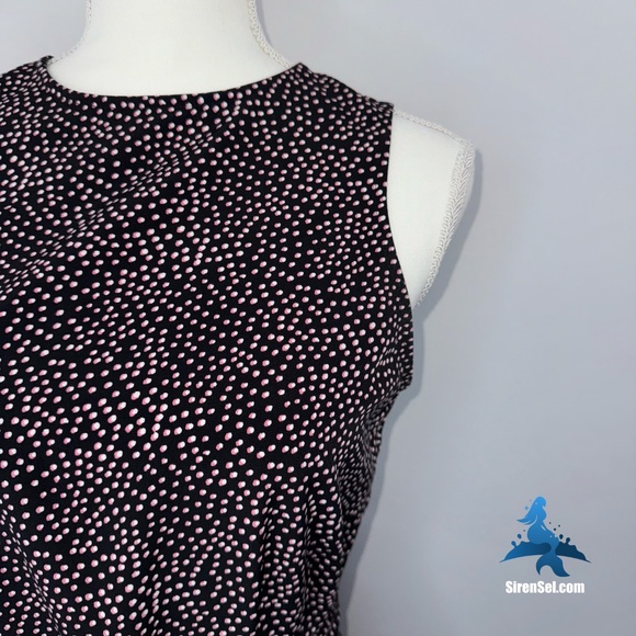 1171 Express Sleeveless Dress – Size S/P – Black & Pink Dot Print - Picture 6 of 14
